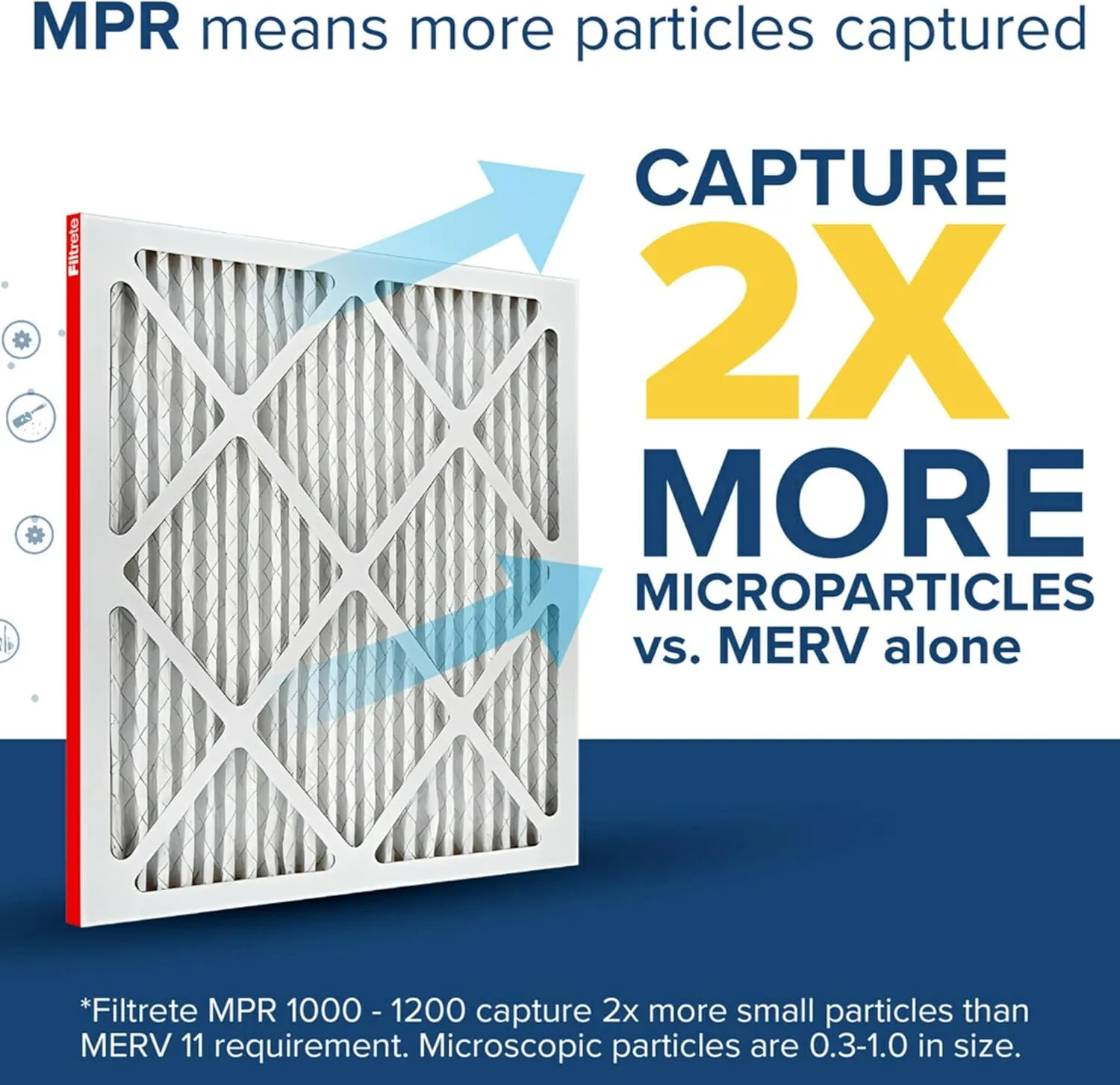 Filtrete 14x25x1 AC Furnace Air Filter, MERV 11, MPR 1000, Micro Allergen Defense, 3-Month Pleated 1-Inch Electrostatic Air Cleaning Filter, 4 Pack (Actual Size 13.81 x 24.81 x 0.81 in)
