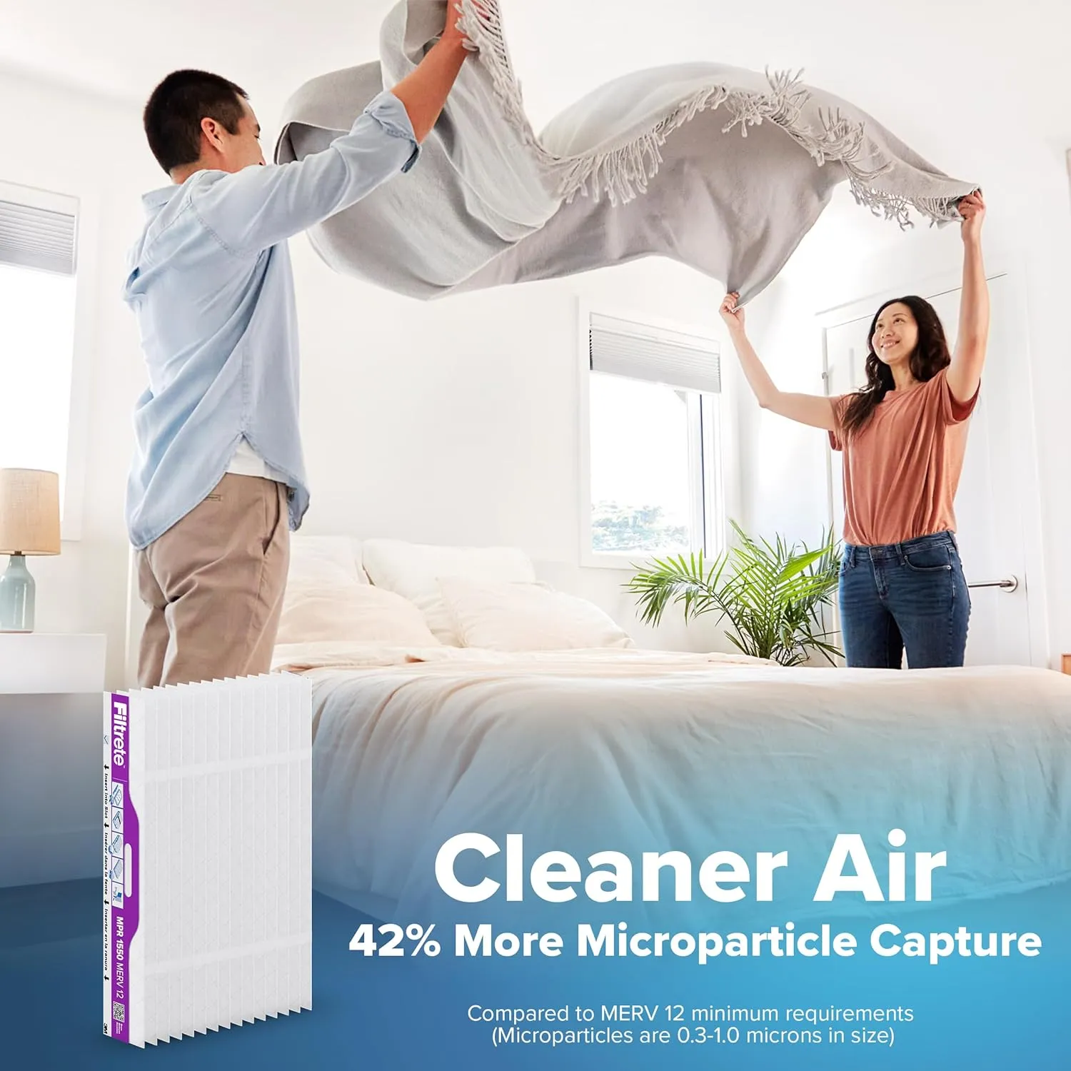 Filtrete 16x25x4 Refillable Air Filter Kit, MPR 1550, MERV 12, Contains 1 Reusable Air Filter Frame & 2 Air Filters, Fits Honeywell & Lenox, Allergen Bacteria & Virus, actual size 15.88 x 24.62 x 4.25