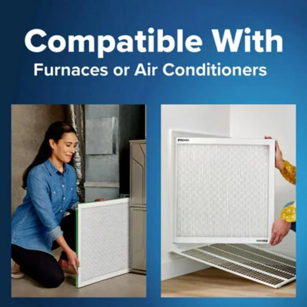Filtrete 18x25x1 AC Furnace Air Filter, MERV 8, MPR 700, Tough on Pollen, Easy on Airflow, 3-Month Pleated 1-Inch Electrostatic Air Cleaning Filter, 4-Pack