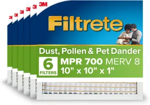 Filtrete™ MPR 700 Electrostatic Air Filter 750-6PK-EC, 10 in x 10 in x 1 in (25.4 cm x 25.4 cm x 2.5 cm), 1 packs per case