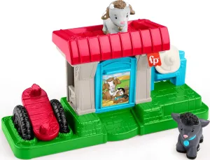 Fisher Price Little People Goat Nursery Toddler Set with 2 Figures and Accessory, Ages 1 Year , HWR85