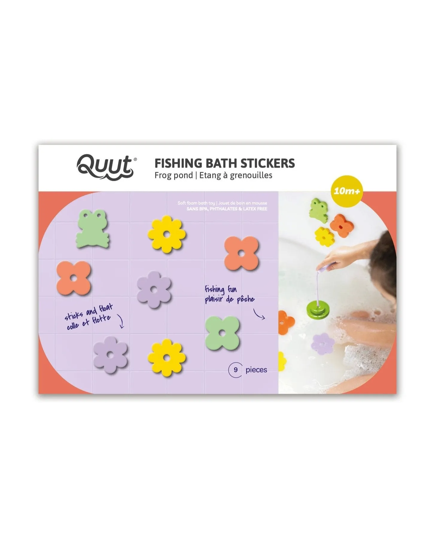 Fishing Bath Sticker Game - Frog Pond