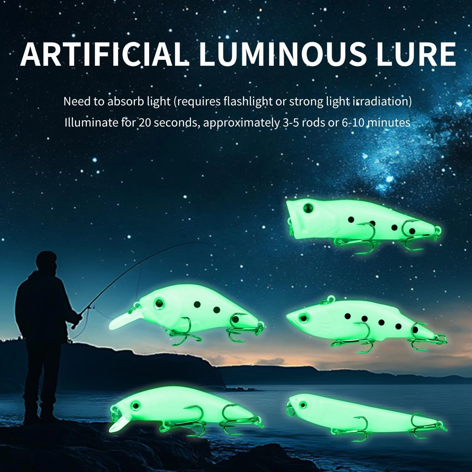 Fishing Artificial Lures Kit Mixed Including Front Diving Fin Minnow Surface Popper Crank Baits Pencil VIB with Hook and Soft Lures Accessories for Saltwater Freshwater Trout Bass Tackle Gift Set