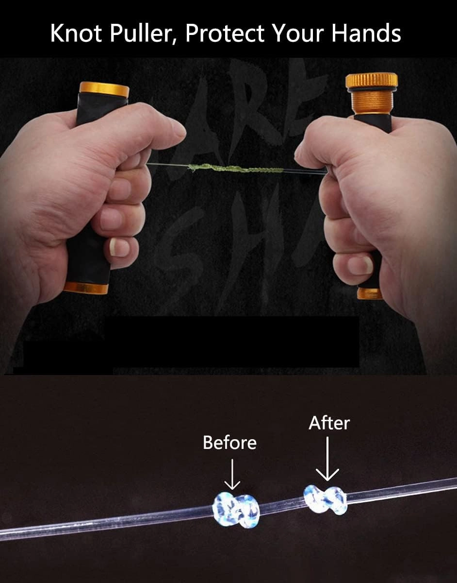 Fishing FG GT Knot Puller Tool Assist, Fishing Knot Tying Tool, PE Fishing Line Spooling Pull Drag Tool, Tension Line Dragger for Saltwater