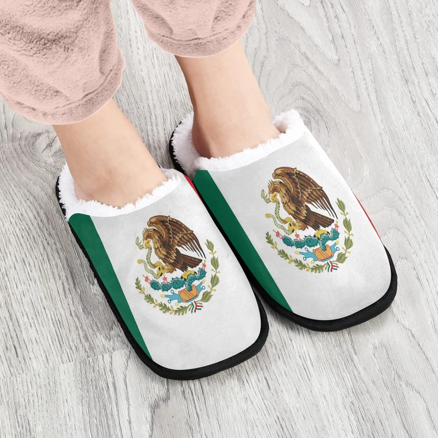 Fisyme Slippers Soft Non-Slip Indoor House Slippers Home Shoes For Bedroom Hotel Travel Spa