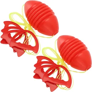 Fitness Sliding Zoom Ball Game Toy for Outdoor Play, Red Double Player Bilateral Coordination Sliding Pulling Ball Game Toy, Sliding Zoom Ball Red Shuttle Pulling Toys Bilateral Coordination Pull Game