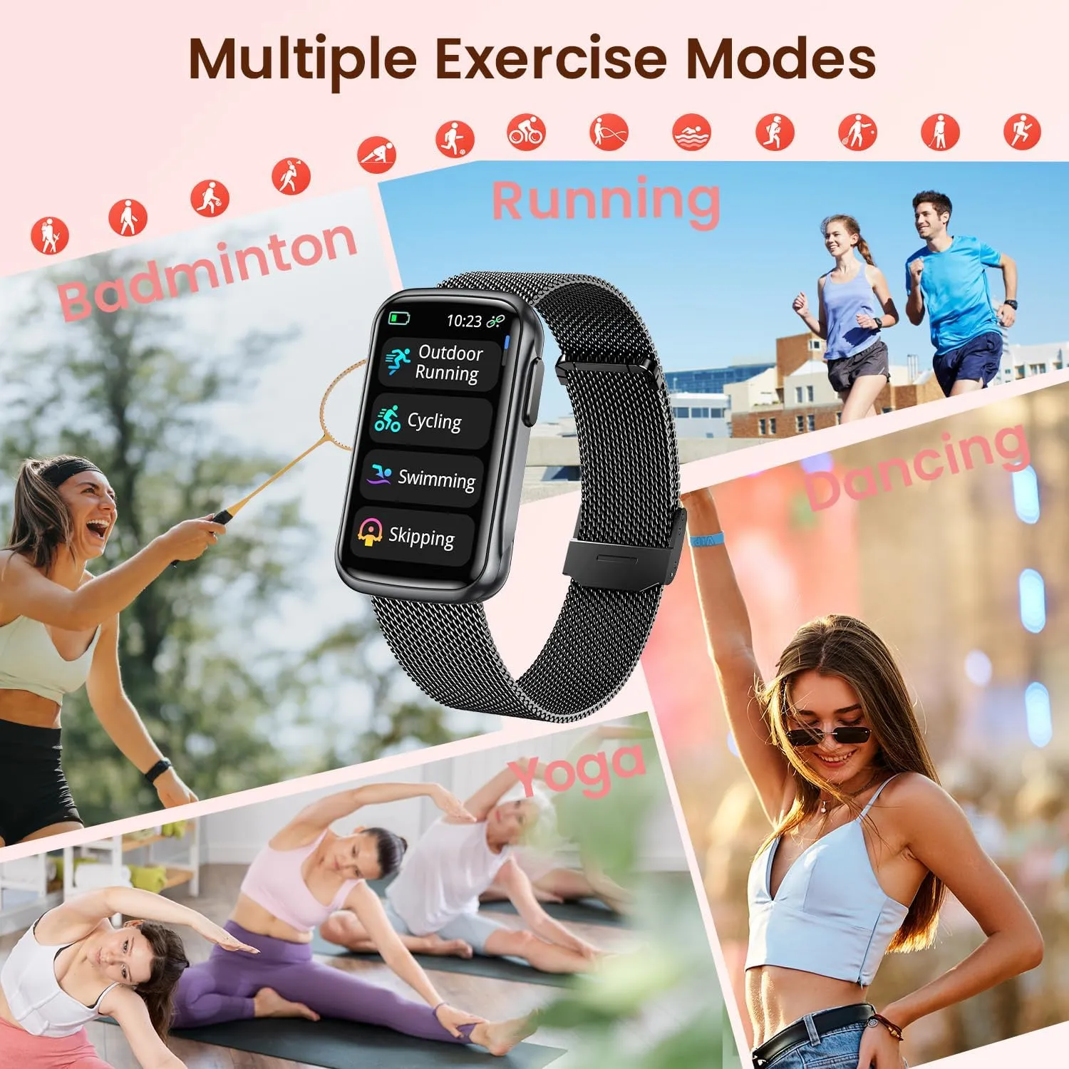 Fitness Tracker Smart Watch for Men: Health Activity Trackers with Heart Rate Blood Oxygen Sleep Monitor Step Counter Sport 1.47" Touchscreen IP68 Waterproof Smartwatch Compatible Android iOS