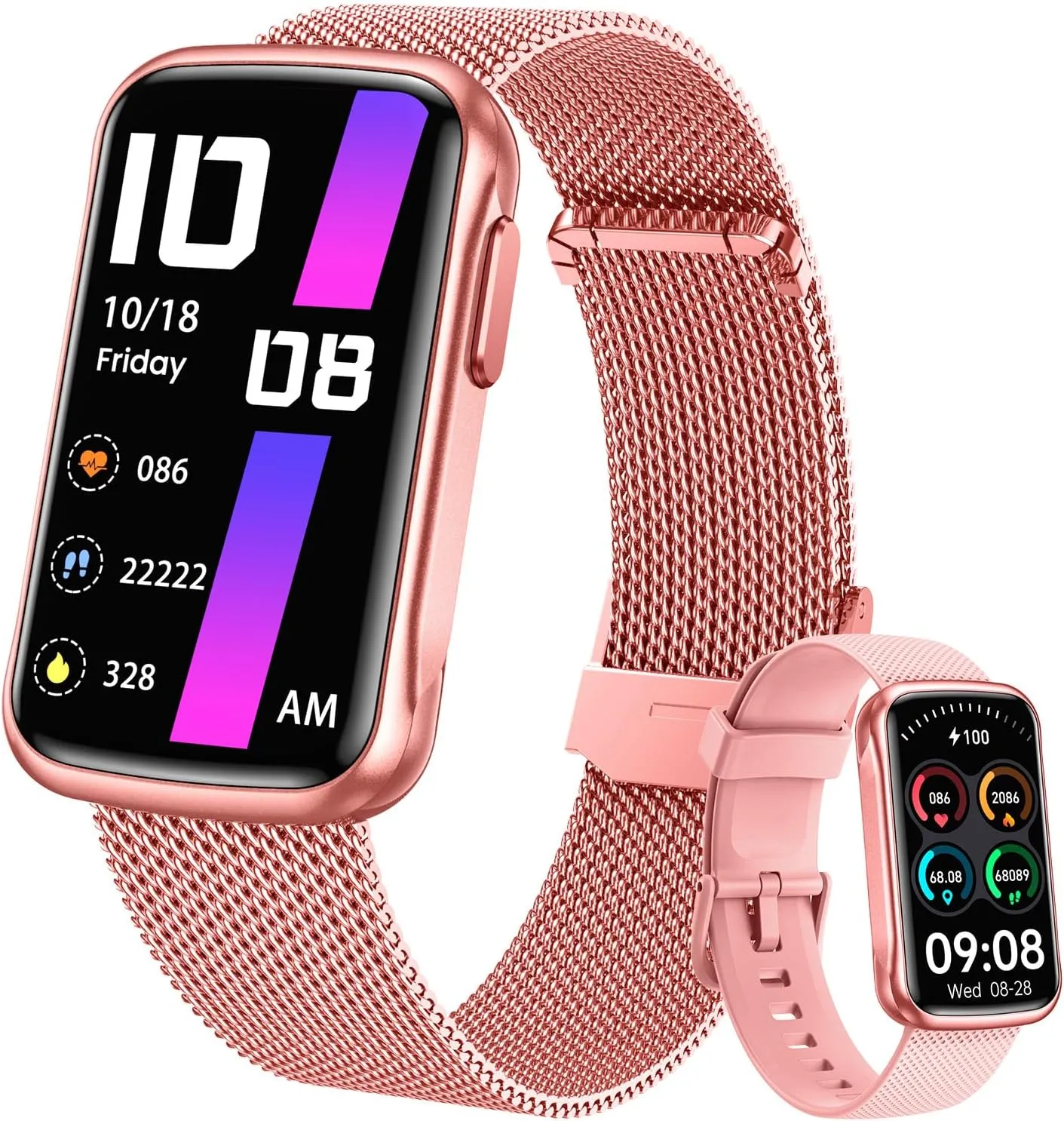 Fitness Tracker Smart Watch for Women: 1.47" Touchscreen Bluetooth Health Activity Trackers with SpO2 Monitor Sports Modes Step Counter Sport IP68 Waterproof Smartwatch Compatible Android and iOS