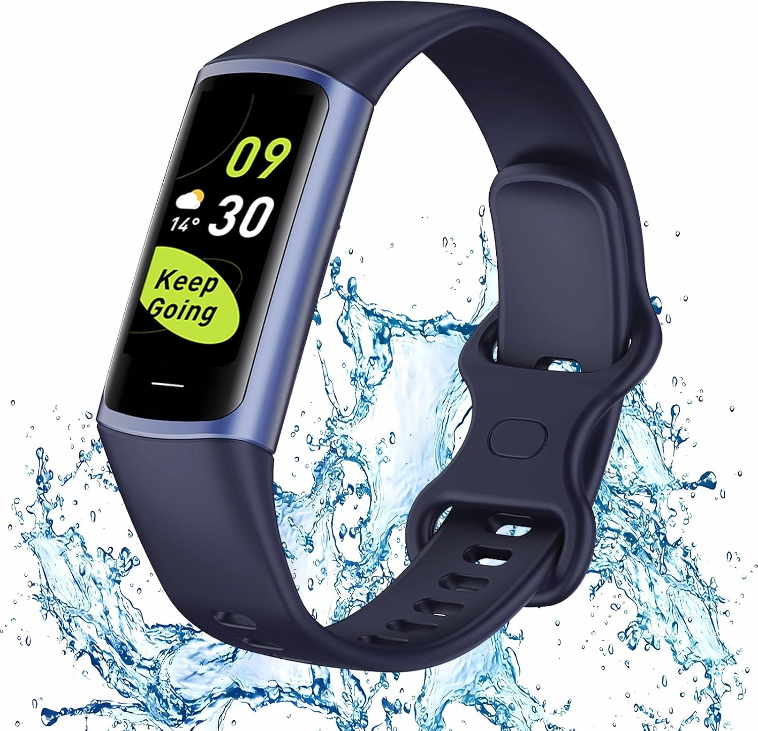 Fitness Tracker, 25 Sports Modes, Heart Rate/Blood Oxygen and Pressure Monitor Sleep Step Tracker/Carolies Waterproof Smartwatch Smart Bracelet for Android and iOS Phone (Blue)