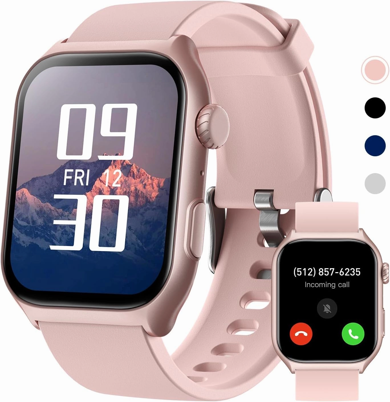 Fitness Tracker for Men Women (Make/Answer Call), 2.0" Smart Watch with 24/7 Heart Rate Blood Oxygen Sleep Monitor, Pedometer, 100  Sport Modes IP68 Waterproof Activity Tracker for Android iOS