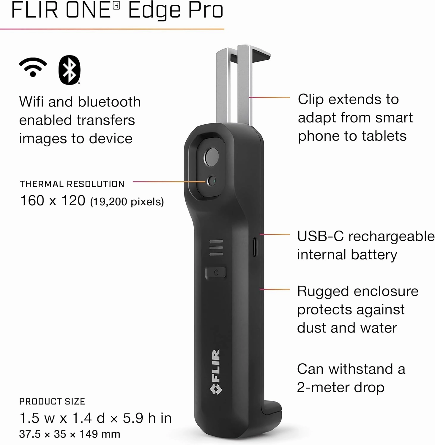 FLIR ONE EDGE PRO Wireless 160 × 120 IR camera & Klein Tools RT250 GFCI Outlet Tester with LCD Display, Electric Voltage Tester for Standard 3-Wire 120V Electrical Receptacles