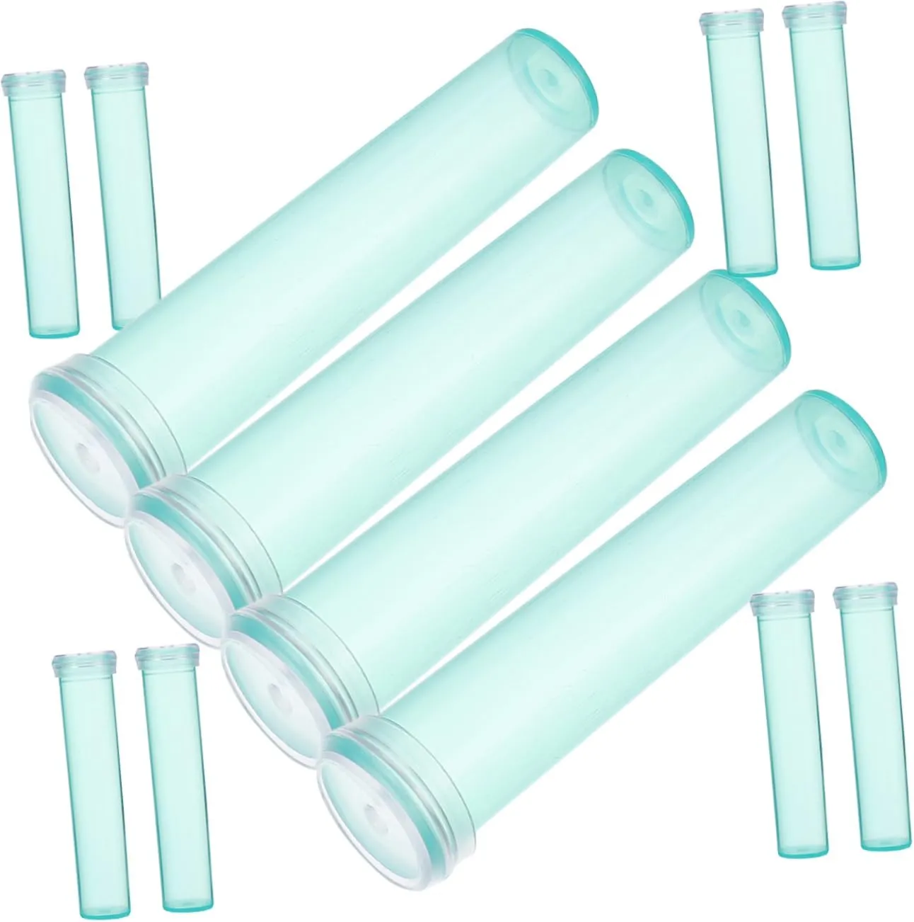 Floral Tube Fresh Flower Water Tube for Carnations Roses Sunflowers Reusable Caps 1 Set of Plastic Flower Vials