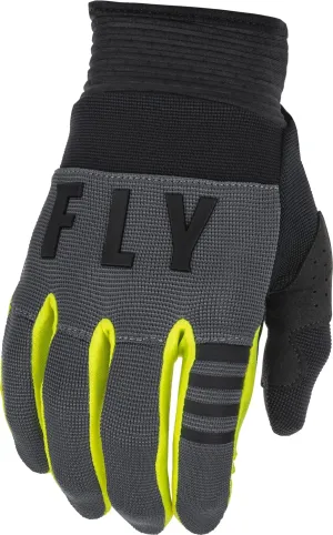 Fly Racing 2022 Youth F-16 Gloves (Grey/Black/Hi-Vis, Youth 3X-Small)