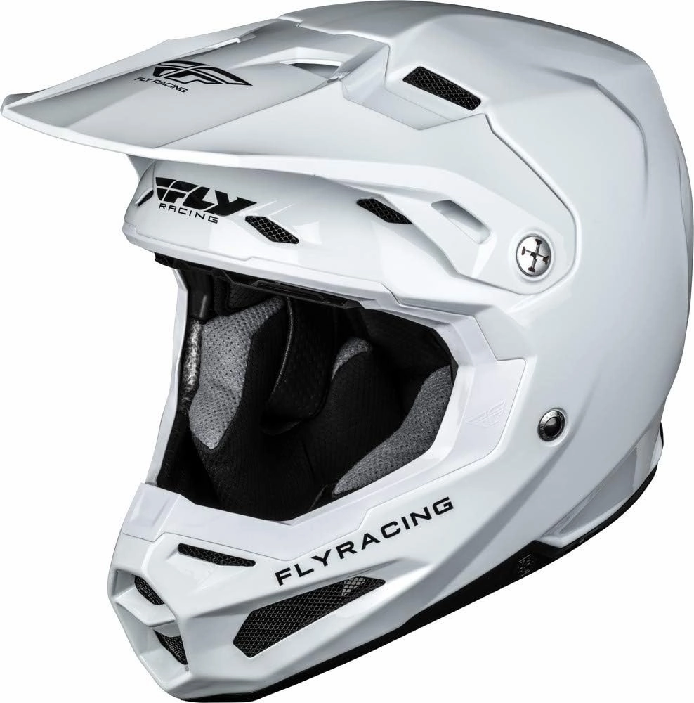 Fly Racing 2022 Adult Formula Carbon Solid Helmet (White, X-Large)