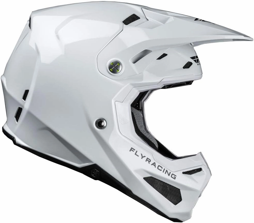 Fly Racing 2022 Adult Formula Carbon Solid Helmet (White, X-Large)