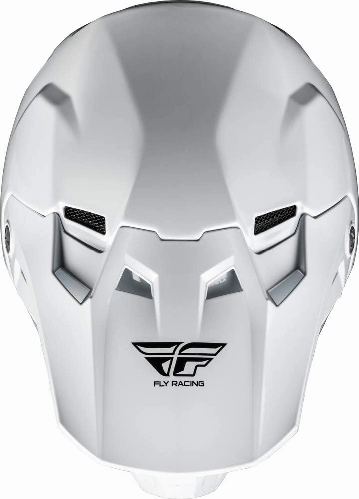 Fly Racing 2022 Adult Formula Carbon Solid Helmet (White, X-Large)