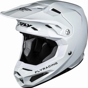 Fly Racing 2022 Adult Formula Carbon Solid Helmet (White, X-Large)