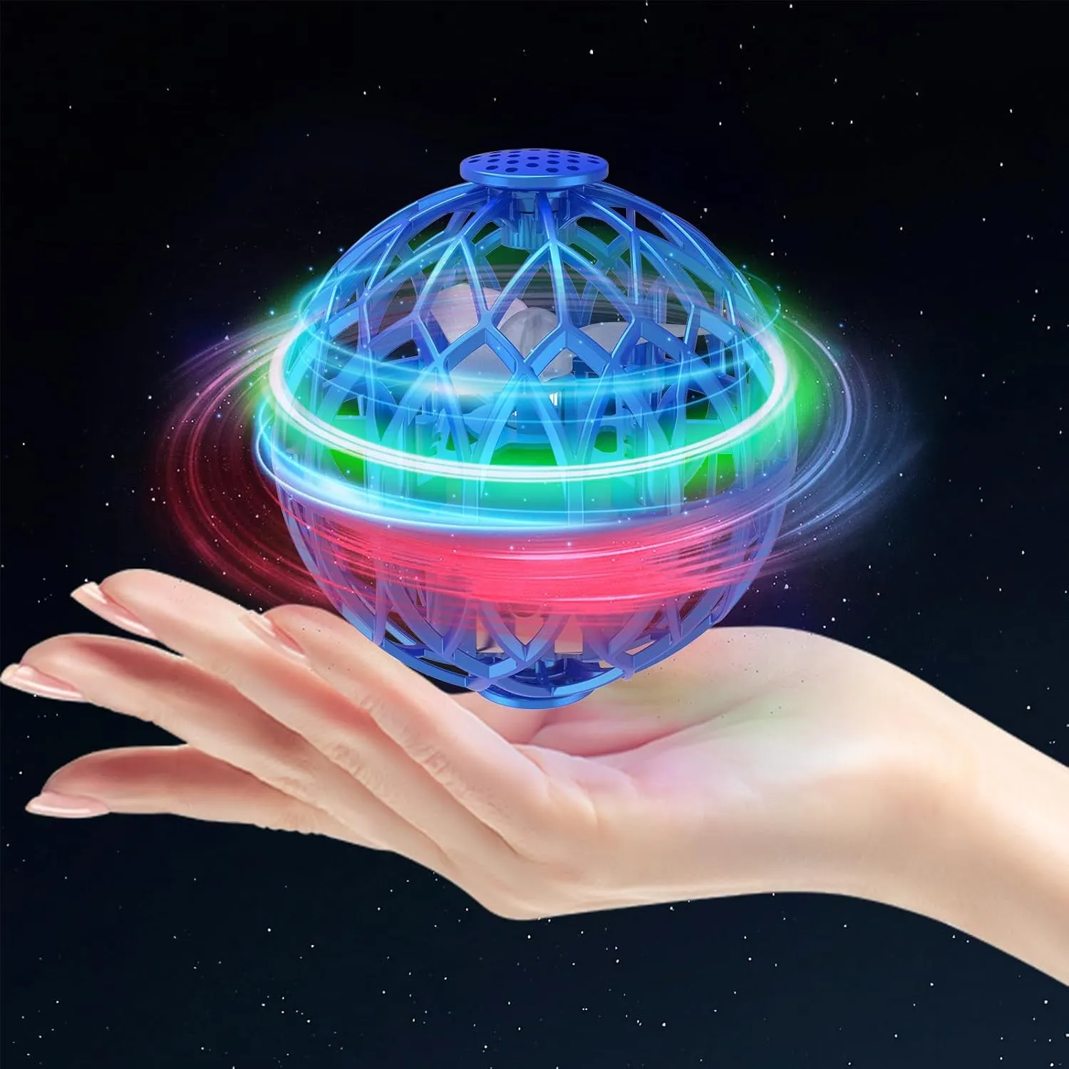 Flying Orb Ball Toy for Kids, Hand Controlled Boomerang Orb Throw-Proof Durable Mini Fly Spinner Led Lights Magic Ball Shining Cool Toys Birthday Gifts for 7 8 9 10  Boys Girls Teens