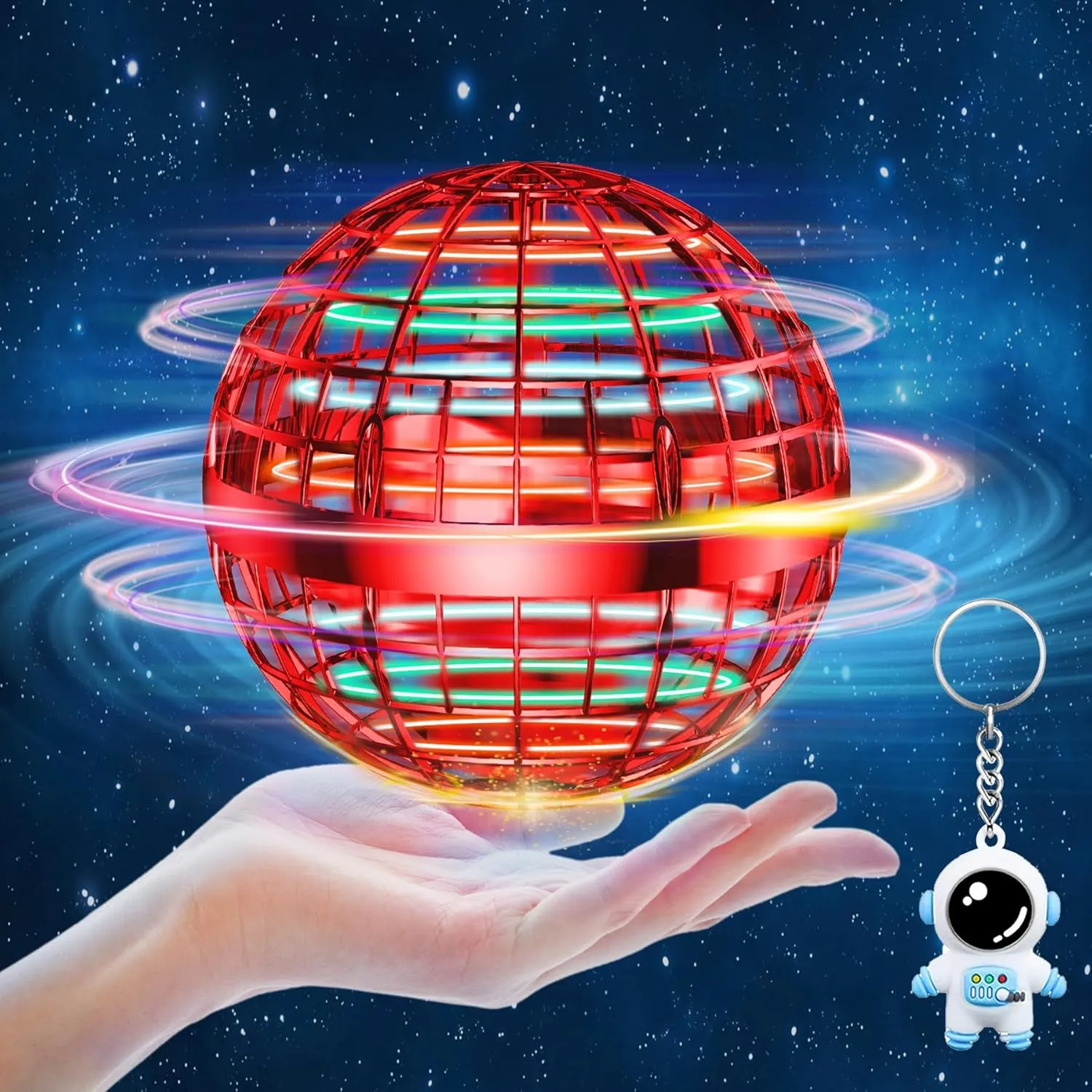 Flying Orb Toy, 2023 Upgraded Pro Cosmic Globe Hover Ball with RGB Light, Galaxy Ball Magic Boomerang Toys Gift for 6-10  Year Old Boys & Girls