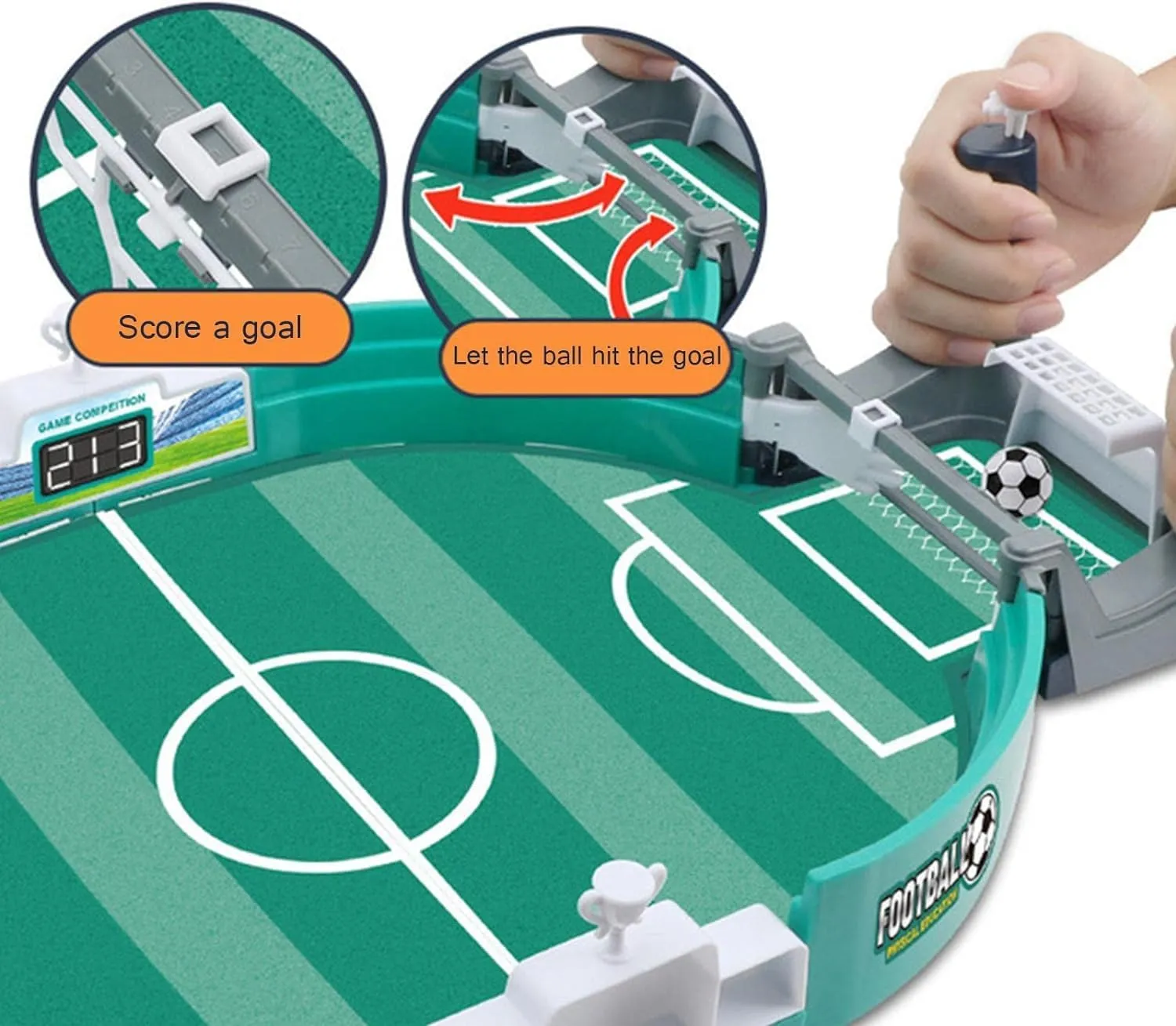 Football Table Interactive Game, 2024 Mini Foosball Tables Soccer Games Football Game Pinball Game, Parent-Child Interactive Desktop Game, Foosball Table Sports Board Game for Adults Kids