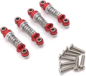 for Wltoys 1/28 284131 K969 K979 K989 K999 P929 P939 Metal Upgrade Adjustable Shock Absorber RC Car Spare Parts Parts and Accessories RC Car DIY Parts(Red)