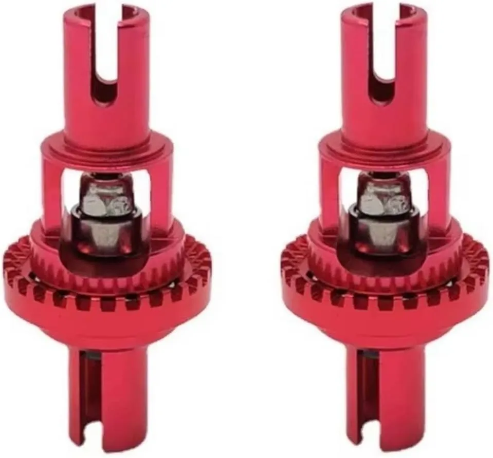 for Wltoys for 284131 K969 K979 K989 K999 P929 P939 for MINI-Q for AWD for IW04M AMZ 1/28 Metal Adjustable Differential RC Car Upgrades Parts RC Repair Parts(Red,2 pcs)