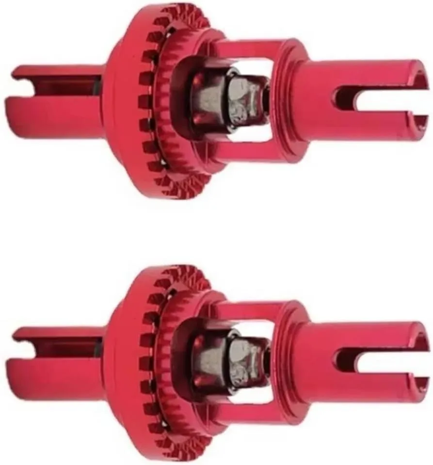 for Wltoys for 284131 K969 K979 K989 K999 P929 P939 for MINI-Q for AWD for IW04M AMZ 1/28 Metal Adjustable Differential RC Car Upgrades Parts RC Repair Parts(Red,2 pcs)
