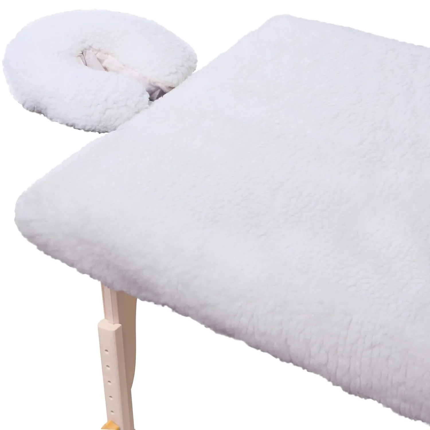 ForPro Professional Collection Comfy Soft Luxury Fleece Massage Pad Set, Extra Soft, Hypoallergenic, for Massage Tables, Includes Massage Table Pad and Face Rest Cover, 33” W x 74” L x 5” D