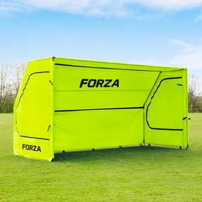FORZA Portable Team Shelter | Durable Steel Frame Shelter for Sports Teams – Optional Benches & Multiple Colors (Yellow, Shelter Only)