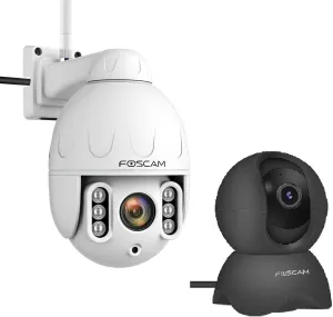FOSCAM 5MP WiFi Pet Cameras for Home Security Pan Tilt, & SD4 2k 4MP Outdoor Security Camera Dual Band 5G/2.4GHz WiFi Pan Tilt