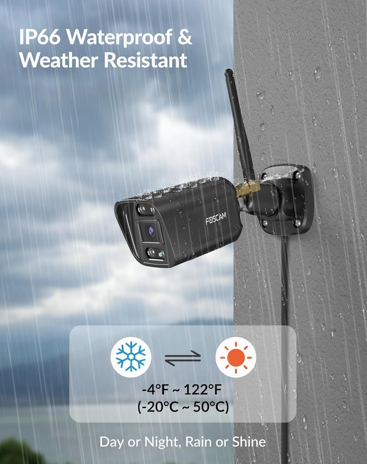 FOSCAM 3K 5MP Outdoor Camera Wireless, 5GHz&2.4GHz WiFi Camera for Home Security, 120° FoV Outside Surveillance Cam, AI Human/Vehicle Detection, 66FT Color Night Vision, 120dB Siren, IP66