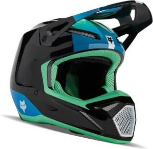 Fox Racing V1 MOTOCROSS HELMET, BALLAST BLACK/BLUE, Large