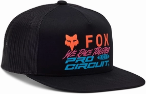 Fox Racing Mens Fox X Pro Circuit Snapback Hat Black