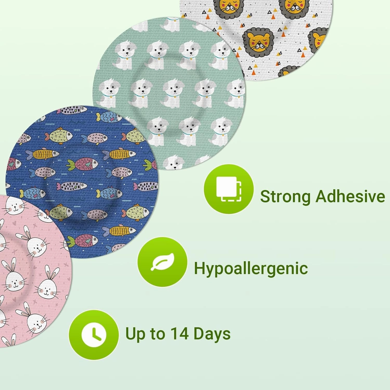 Freestyle Libre 2 & Lingo Colorful Adhesive Patches, 2pcs Protective Hardshell Cover   10pcs Surprise Pattern Sensor Patches,Multiple Protection for CGM Glucose Monitor