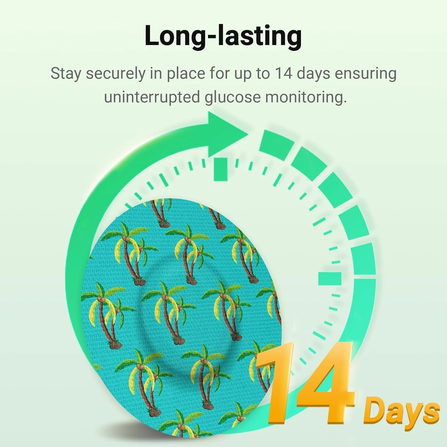 Freestyle Libre 2 & Lingo Colorful Adhesive Patches, 2pcs Protective Hardshell Cover   10pcs Surprise Pattern Sensor Patches,Multiple Protection for CGM Glucose Monitor