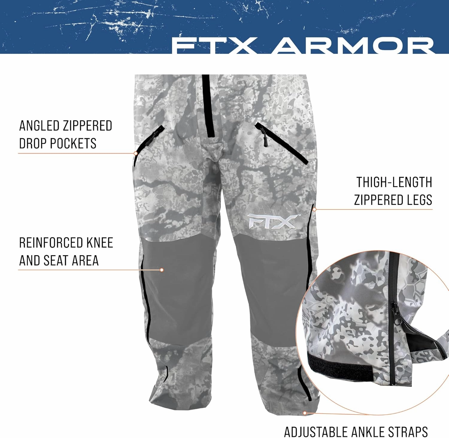 FROGG TOGGS Men's FTX Armor Premium Waterproof Rain, Fishing Bibs