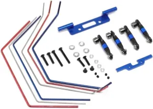 Front and Rear Sway Bar Anti Roll Bar Kit Compatible with 2WD 1/10 RC Car Compatible Upgrade Parts Accessories RC car Accessories
