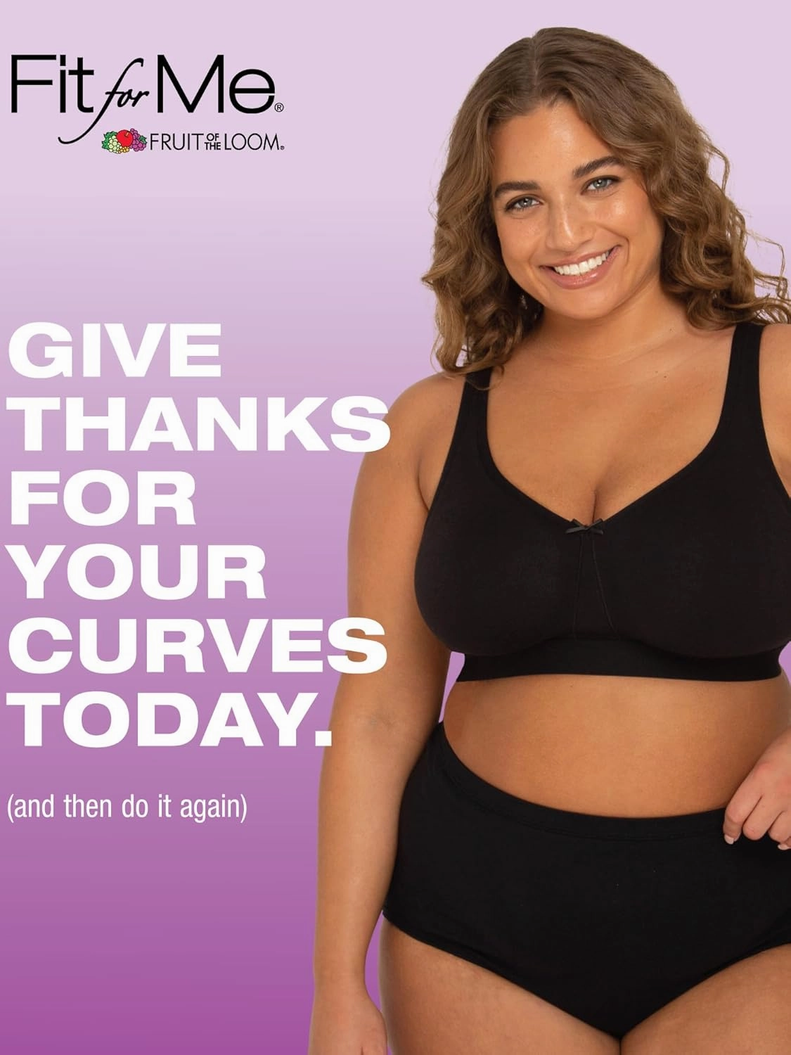 Fruit of the Loom Women's Fit for Me Collection: Plus-Size Wireless Bra - Soft Cotton Comfort & Support