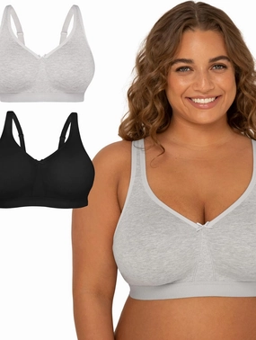 Fruit of the Loom Women's Fit for Me Collection: Plus-Size Wireless Bra - Soft Cotton Comfort & Support