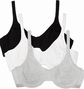Fruit of the Loom Women's Unlined Underwire Bra - Cotton & Spandex Blend for Natural Shape and Flexibility