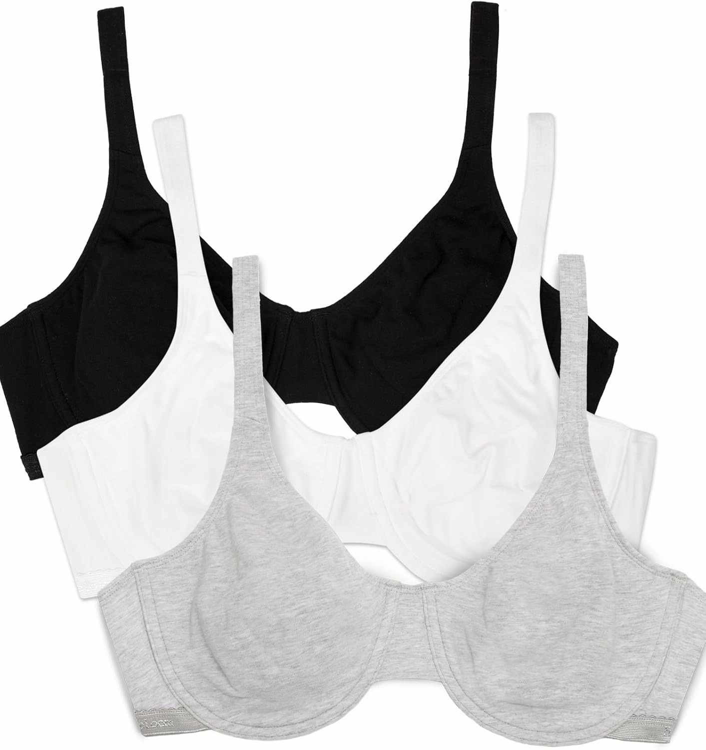 Fruit of the Loom Women's Unlined Underwire Bra - Cotton & Spandex Blend for Natural Shape and Flexibility