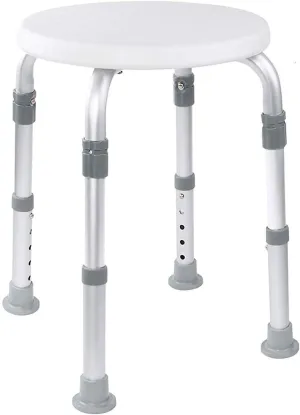 FSA/HSA Eligible, Vaunn Medical Tool-Free Assembly Adjustable Shower Stool Tub Chair and Bathtub Seat Bench with Anti-Slip Rubber Tips for Safety and Stability