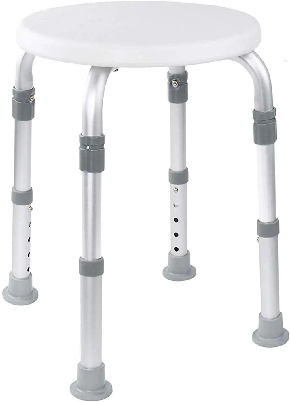 FSA/HSA Eligible, Vaunn Medical Tool-Free Assembly Adjustable Shower Stool Tub Chair and Bathtub Seat Bench with Anti-Slip Rubber Tips for Safety and Stability