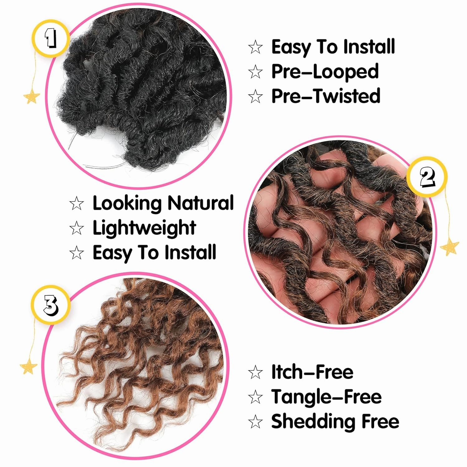 Fulcrum Goddess Locs Crochet Hair 12 Inch, 8 Packs New Faux Locs Crochet Hair for Black Women, Crochet locs with Curly Ends (12Inch (Pack of 8), 1B/4/30#)