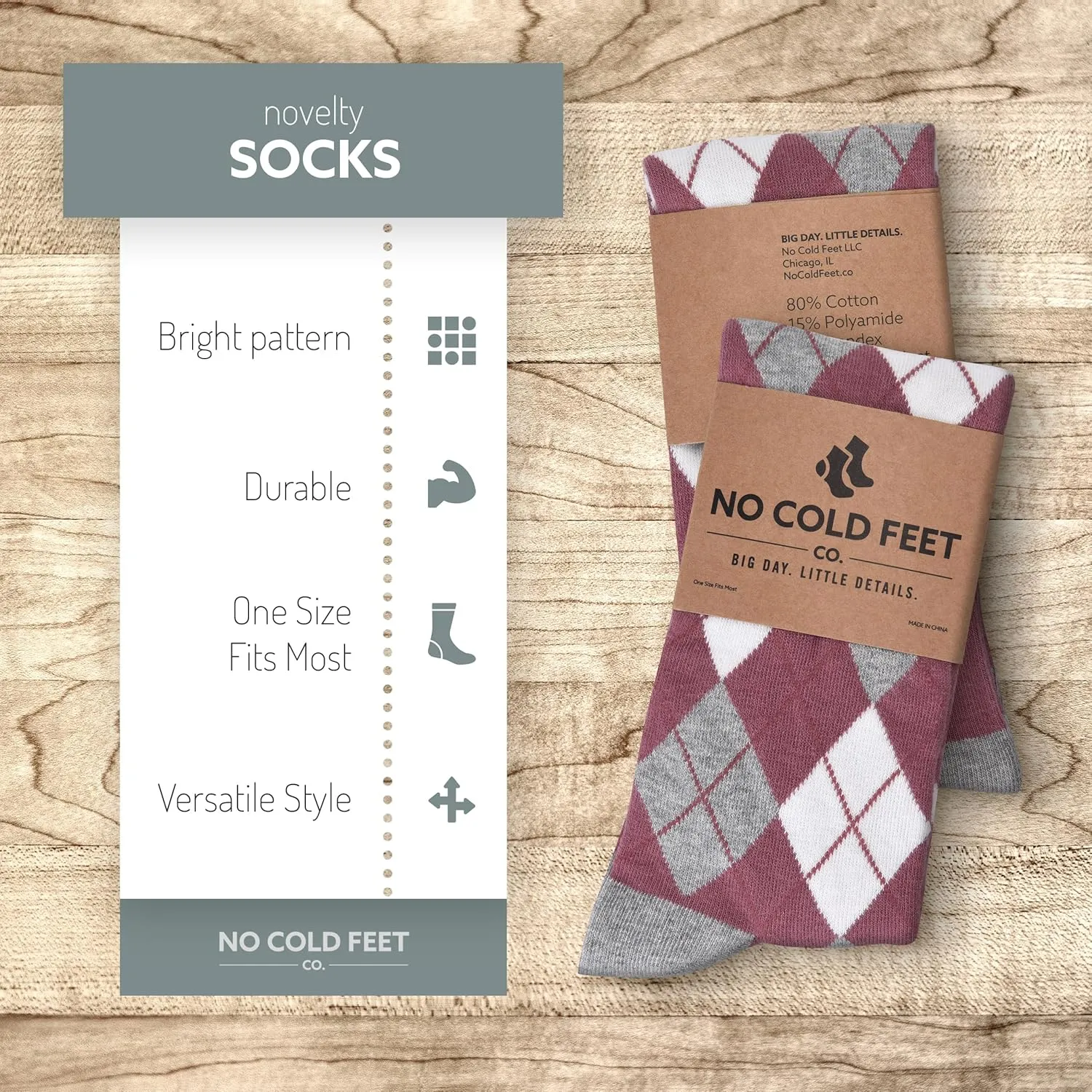 Fun Pink Colorful Novelty Socks for Men for Dress Casual Formal Groomsmen Wedding, 2 Pack