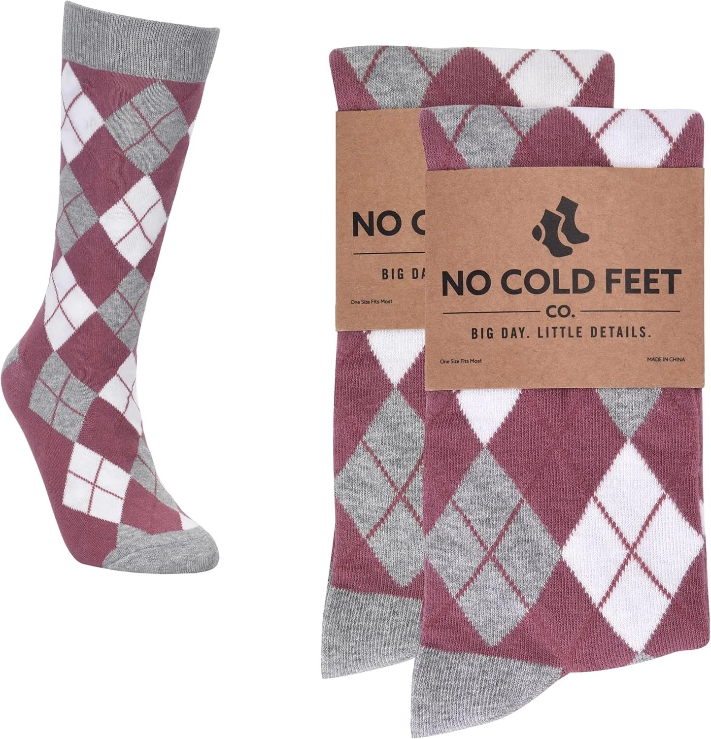 Fun Pink Colorful Novelty Socks for Men for Dress Casual Formal Groomsmen Wedding, 2 Pack