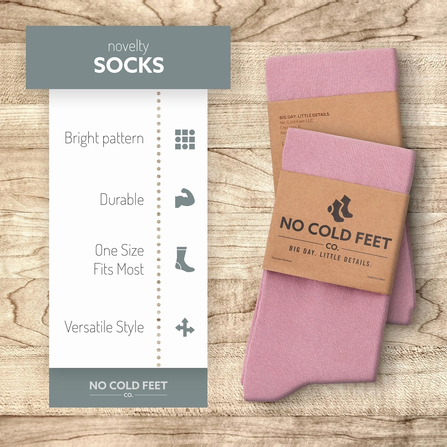 Fun Colorful Pink Novelty Socks for Men for Dress Casual Formal Groomsmen Wedding, One Pair