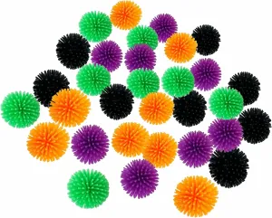 Funiverse Bulk 50 Pack Bright Colorful Porcupine Ball Assortment - 1.25" Spike Ball Ideal for Any Time of The Year
