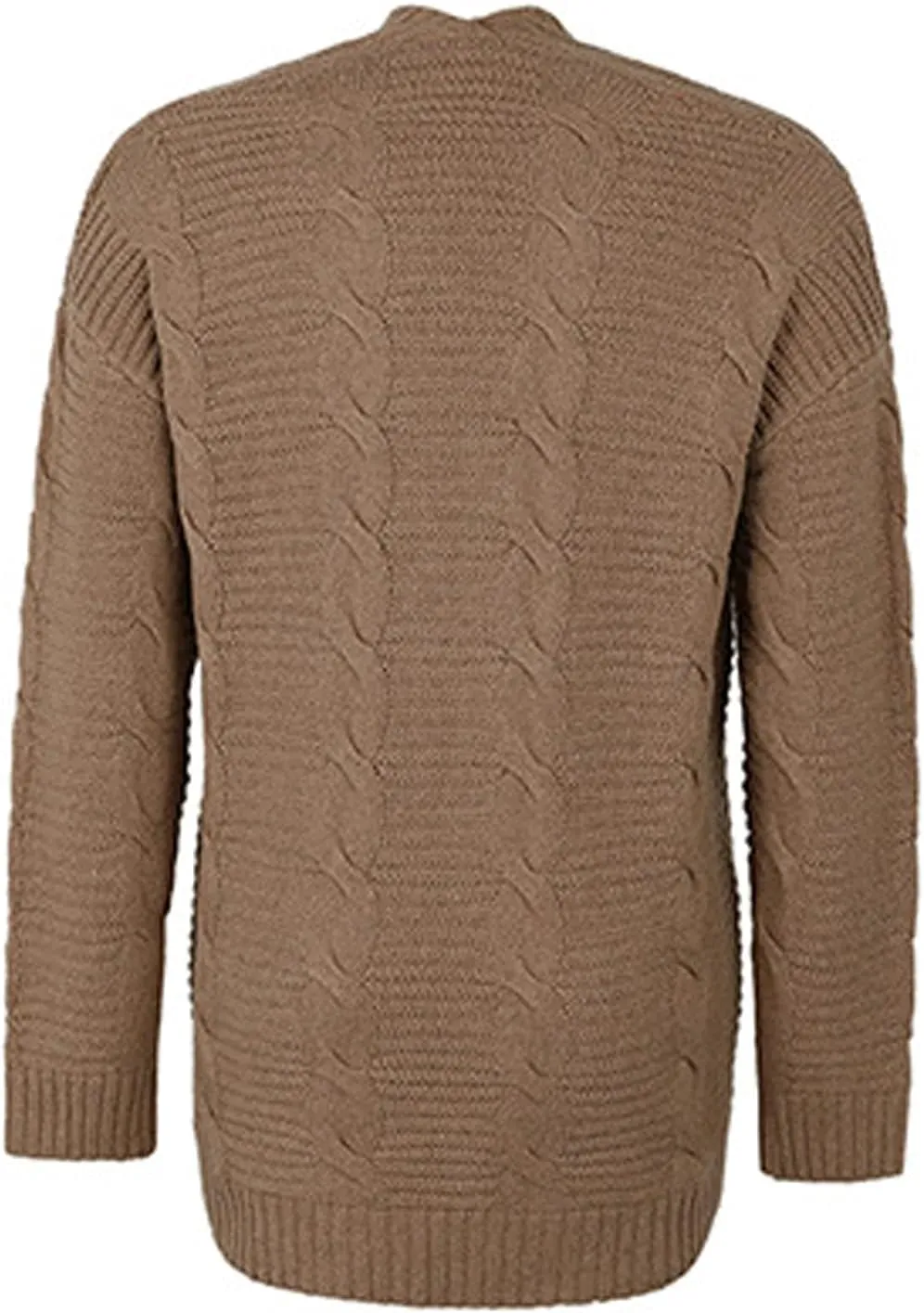 futurino Knit Cardigan Women's Chunky Open Front Outwear Cover Up with Pockets