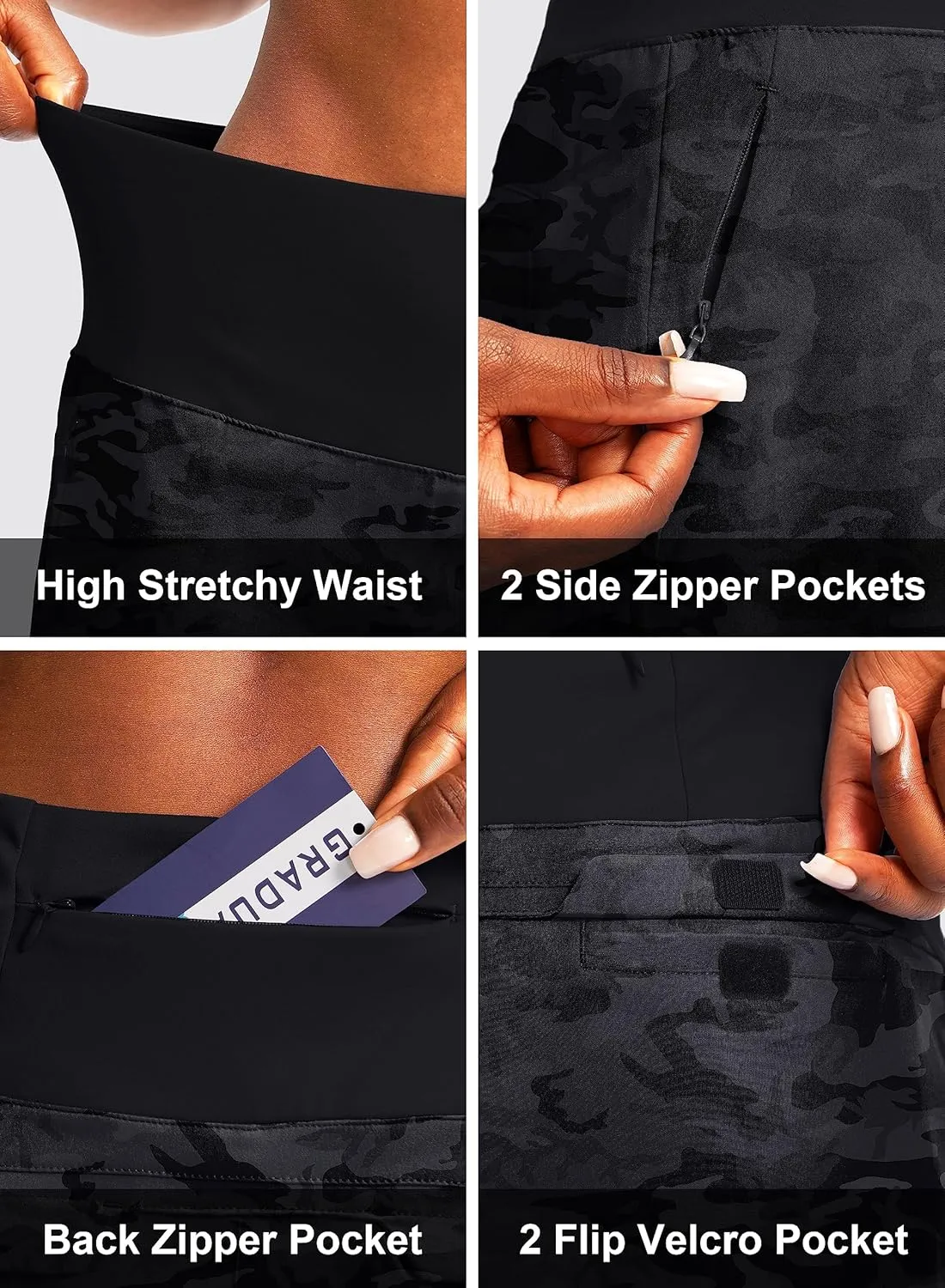 G Gradual Golf Skorts Skirts for Women with 5 Pockets Women's High Waisted Lightweight Athletic Skirt for Tennis Running